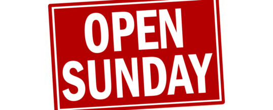 Now Open Sundays!  Read more by clicking here